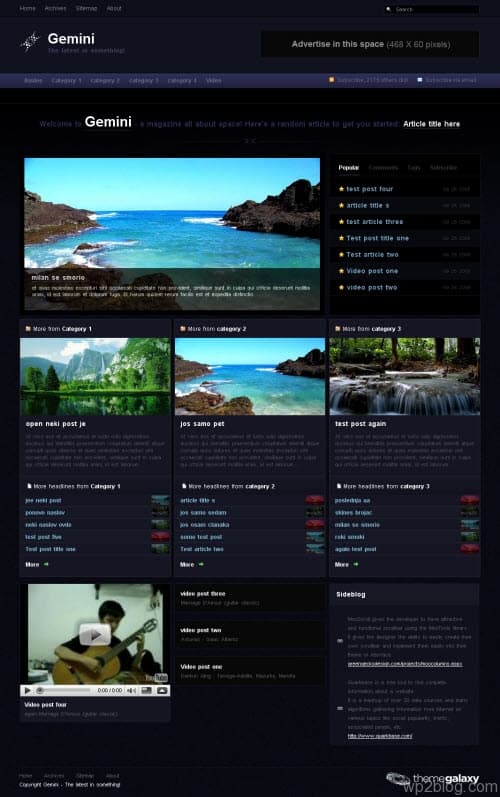 gemini wordpress theme