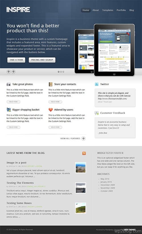 inspire wordpress theme