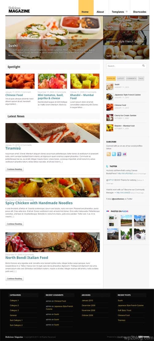 Delicious Magazine WordPress Theme
