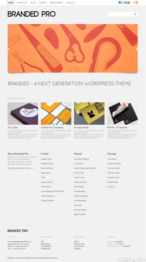 branded pro wordpress theme