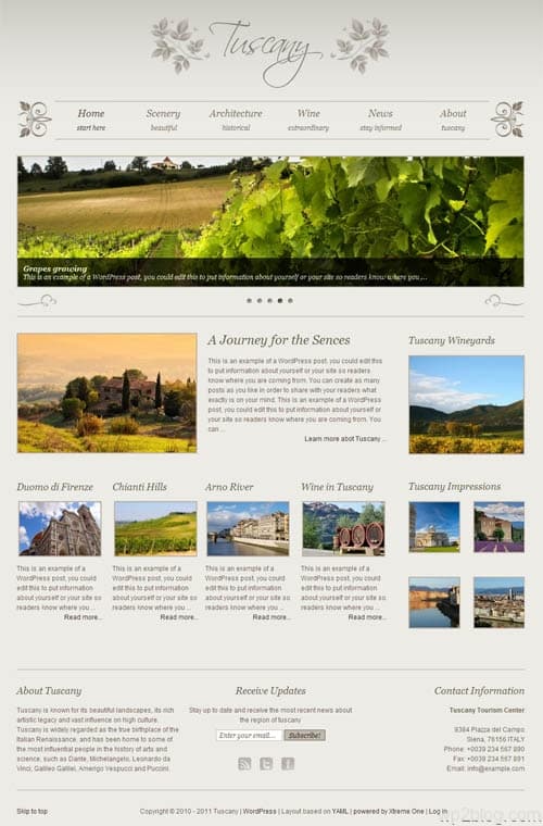 tuscany wordpress theme