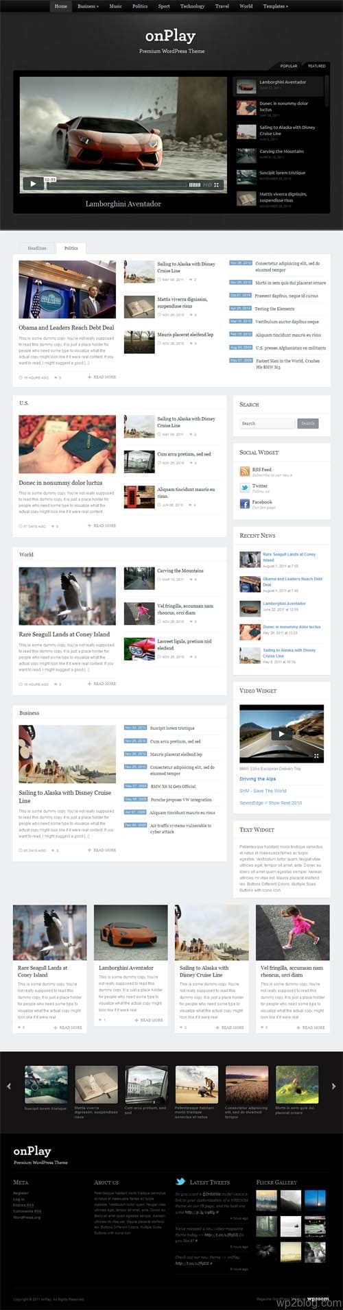 onPlay Magazine WordPress Theme