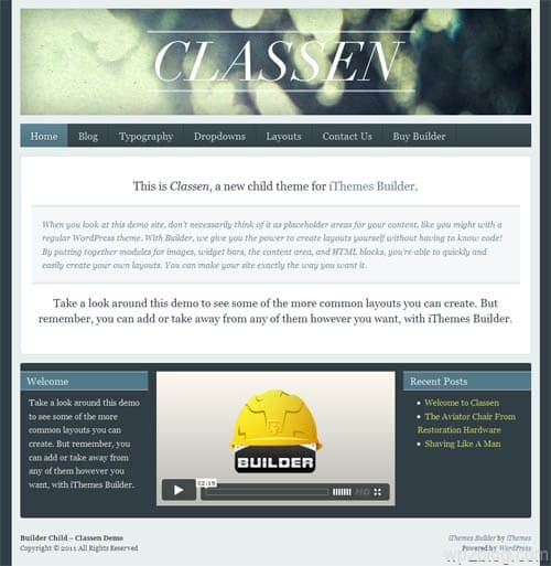 classen wordpress theme