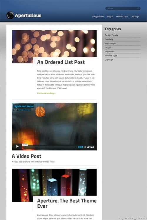 aperturous wordpress theme