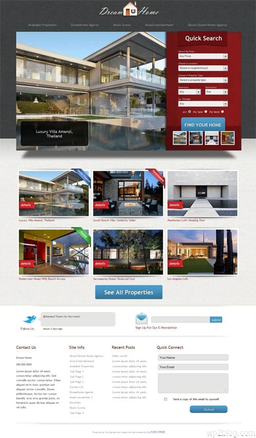 Dream Home Real Estate WordPress Theme