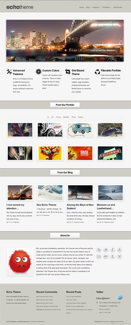 Echo WordPress Business Portfolio Theme