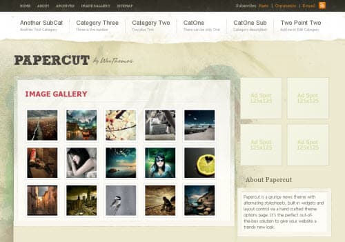 Paper cut premium wordpress theme