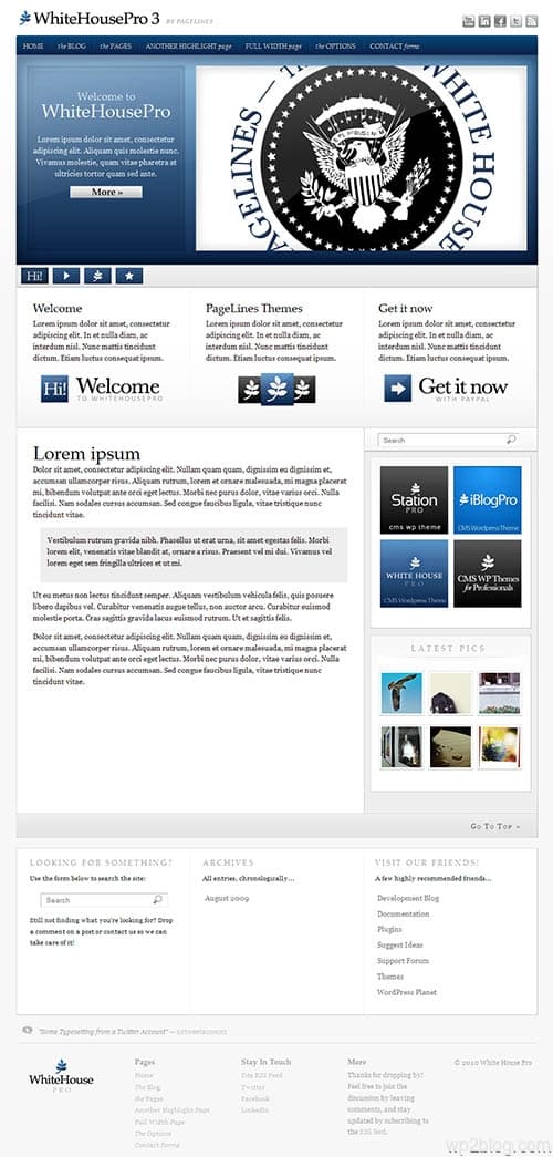 white house pro 3 wordpress theme