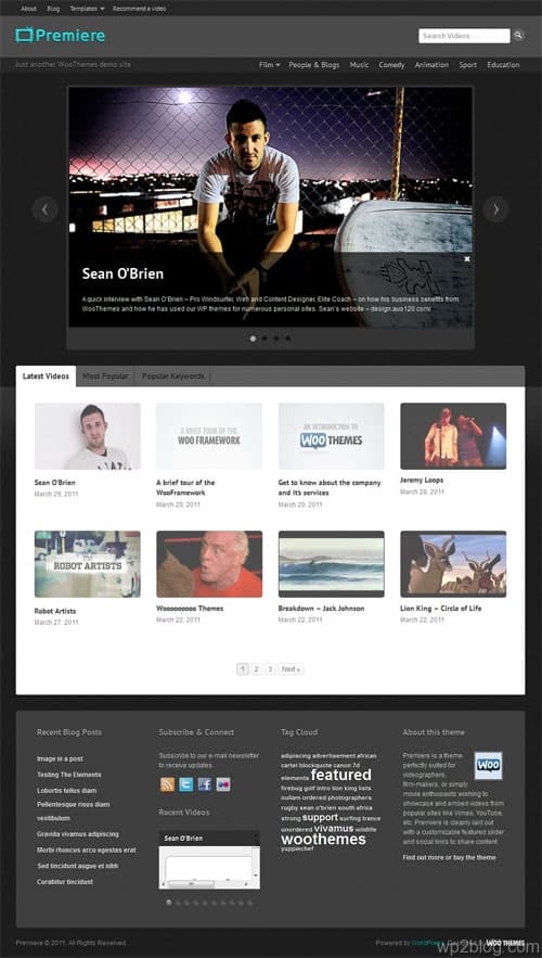 Premiere Video WordPress Theme