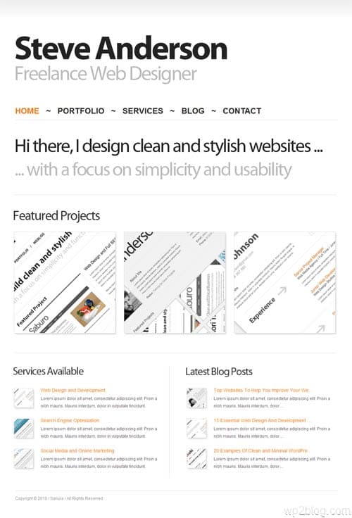 sanura wordpress theme