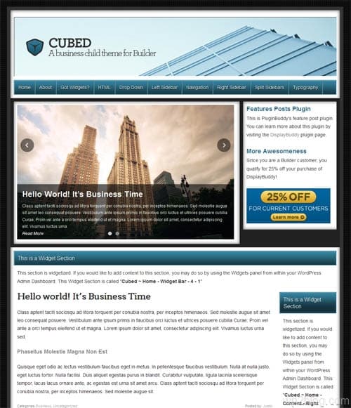 Cubed Premium WordPress Business Theme