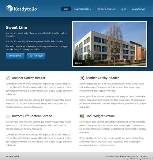 Readyfolio Premium WordPress Theme