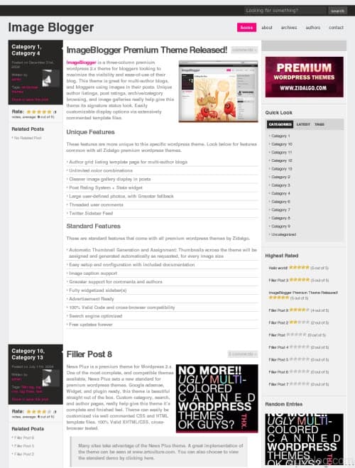 Image Blogger theme from zidalgo