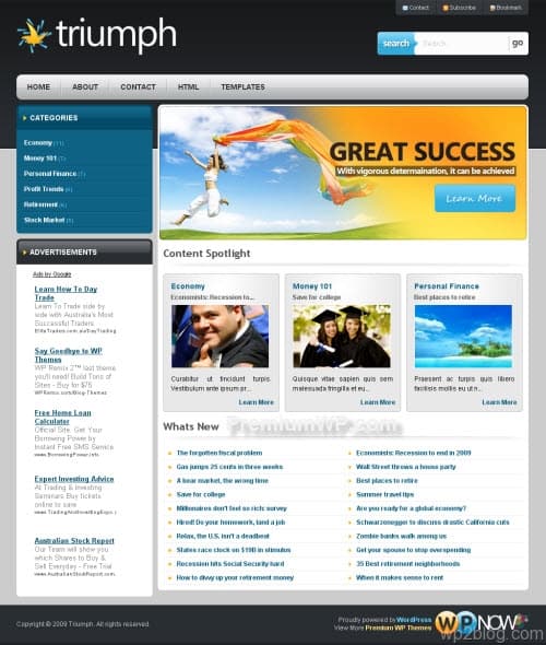 triumph wordpress theme