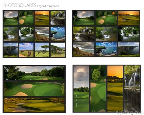 Photo Squares WordPress Theme Layouts