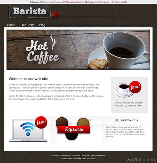 barista wordpress theme