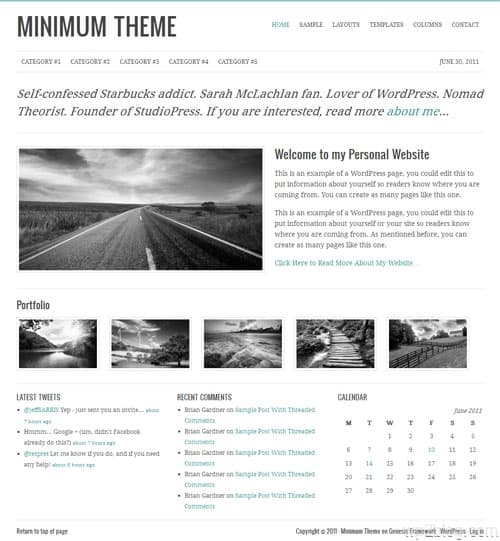 Minimum Premium WordPress Child Theme