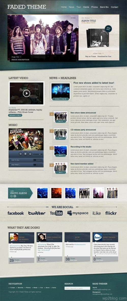 faded wordpress theme