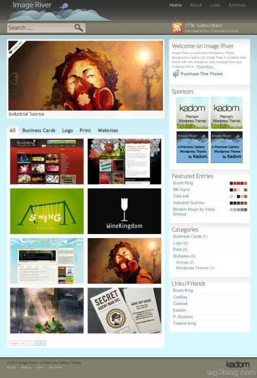 image river wordpress theme