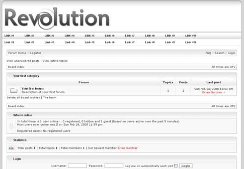 Revolution Tech Forum Template