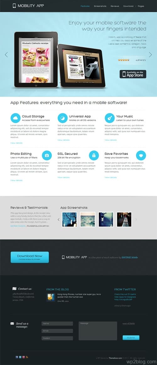 mobility app wordpress theme