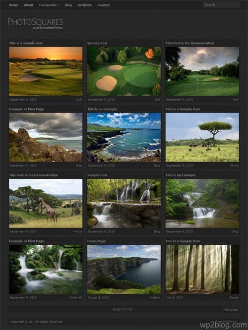 Photo Squares Premium WordPress Theme