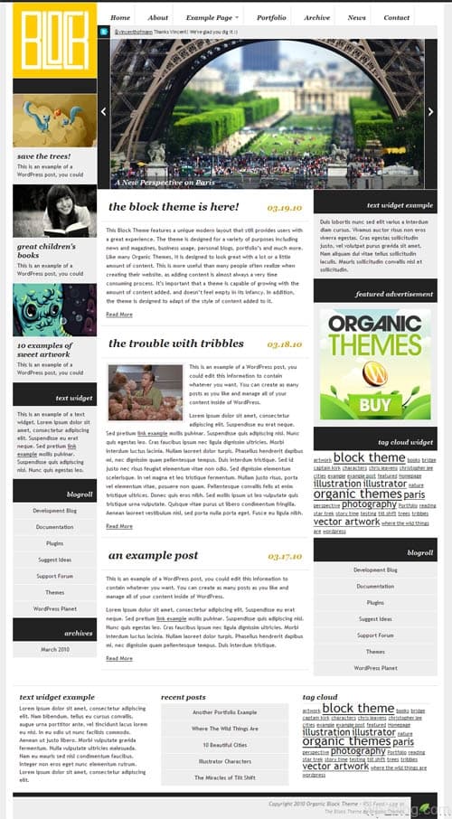 Organic Block WordPress Theme