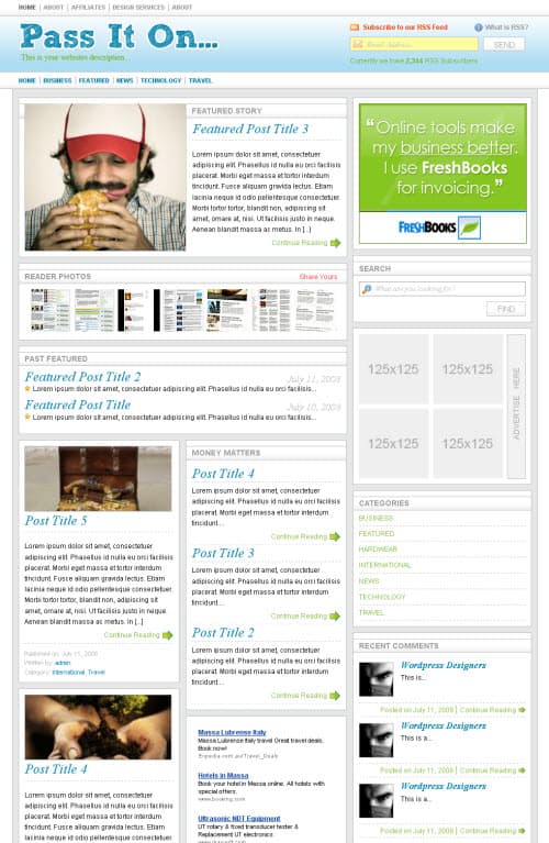 Pass it on wordpress theme