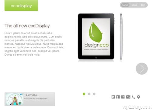 Eco Display Slideshow WordPress Theme