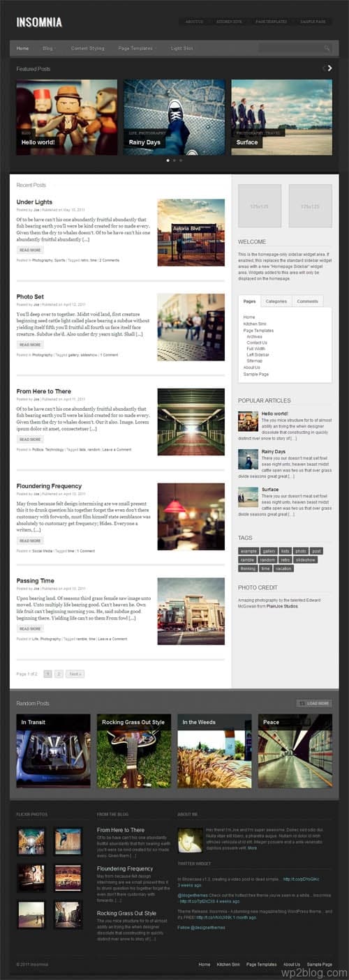 Insomnia Magazine WordPress Theme