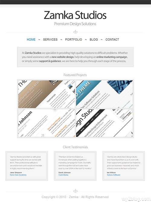 Zamka Business Premium WordPress Theme