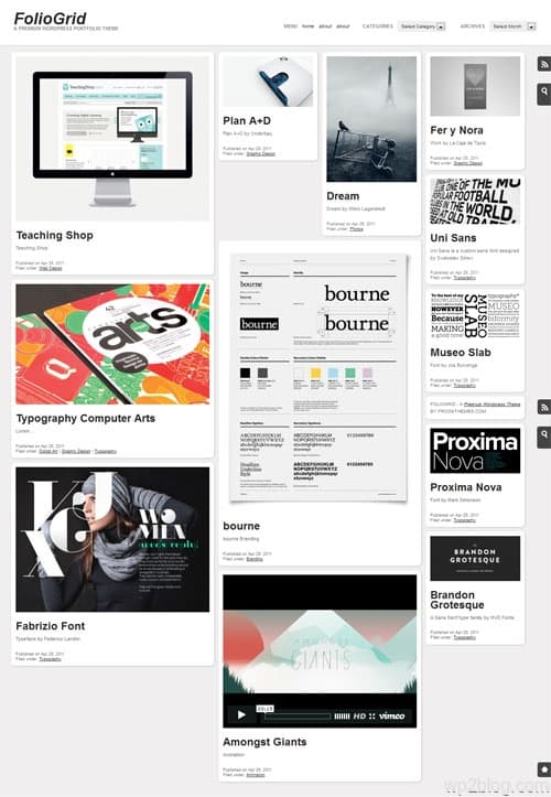 folio grid wordpress theme