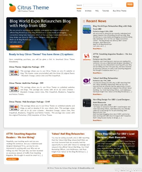 citrus wordpress theme