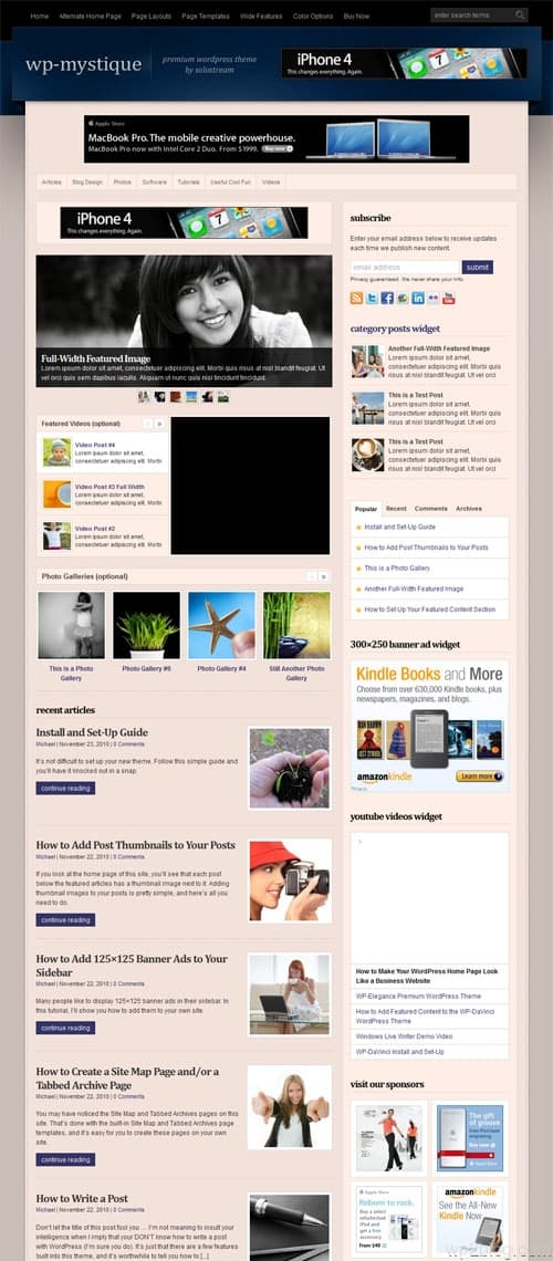 wp-mystique wordpress theme