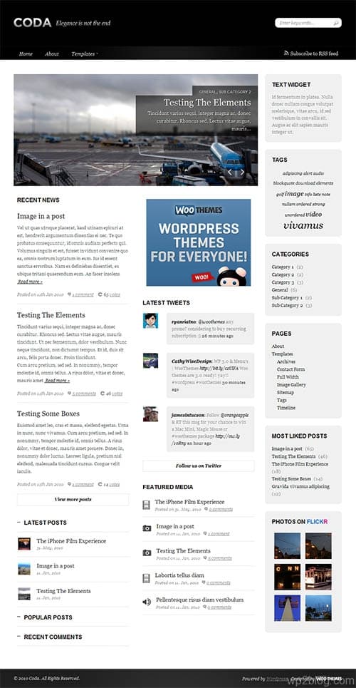 coda wordpress theme