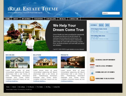 ireal estate theme