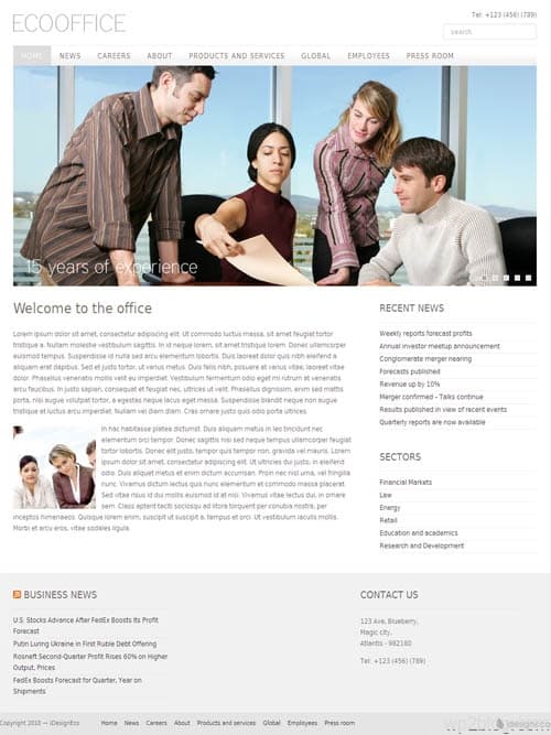 eco office wordpress theme