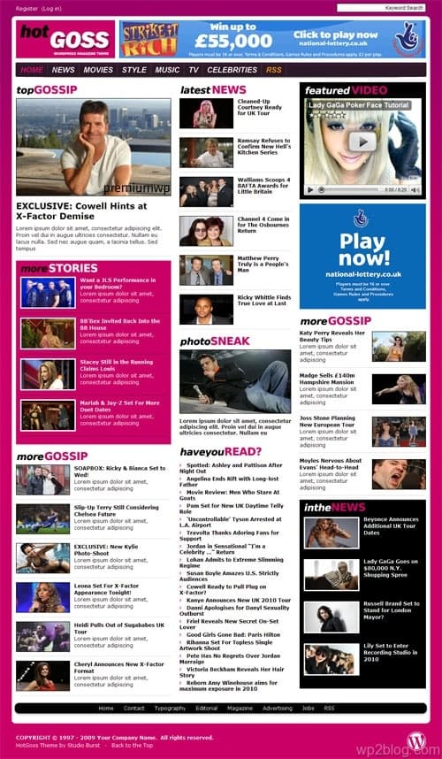 Hot Goss Premium WordPress Theme