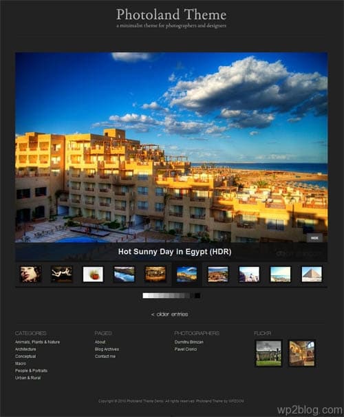 photo land wordpress theme