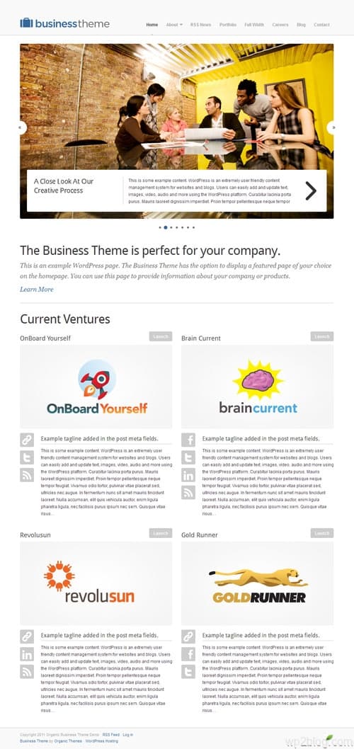 Organic Business WordPress Theme