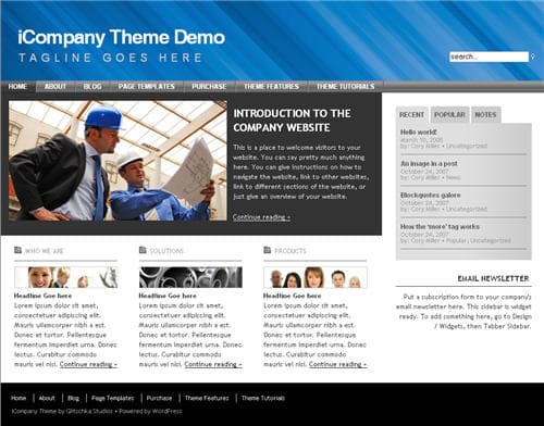 iCompany WordPress Theme