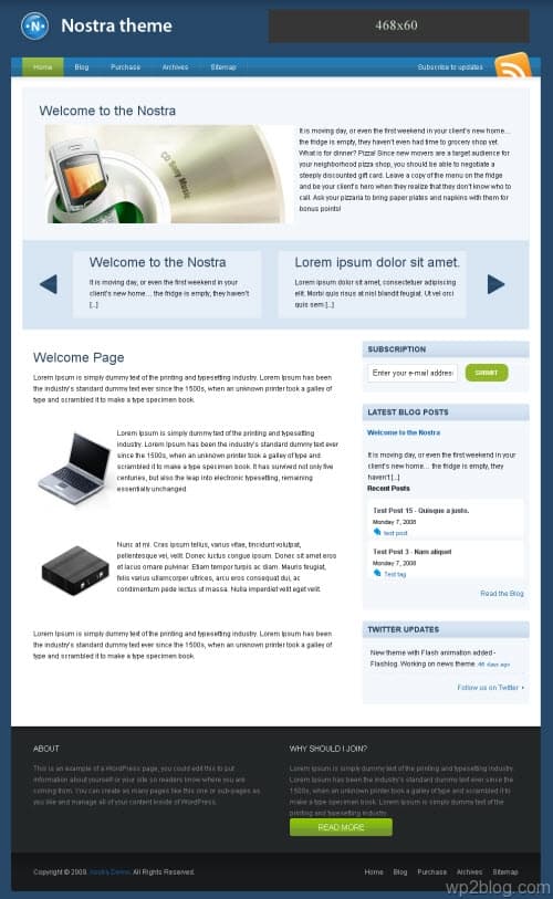 nostra wordpress theme