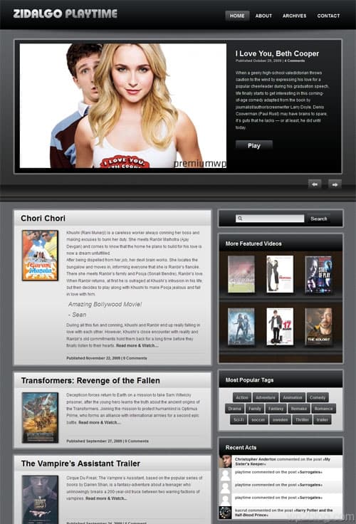 Playtime Video WordPress Theme