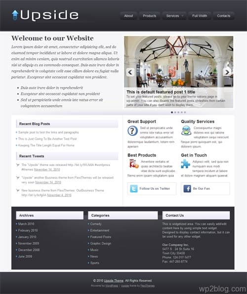 Upside Business WordPress Theme