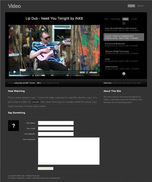 Quommunication Video WordPress Theme