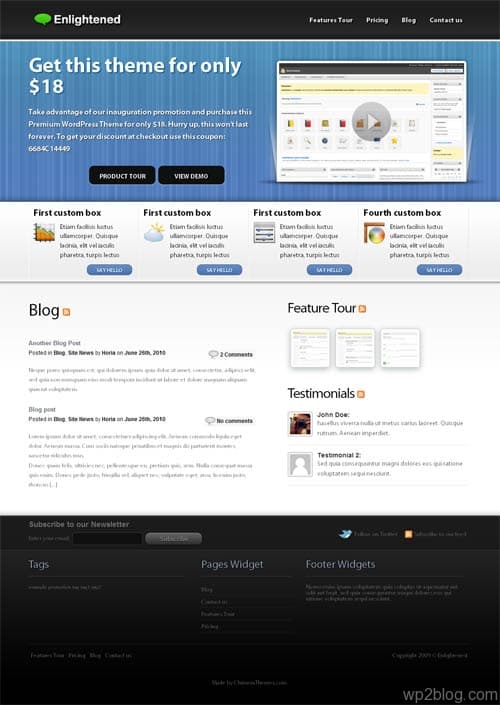 enlightened wordpress theme