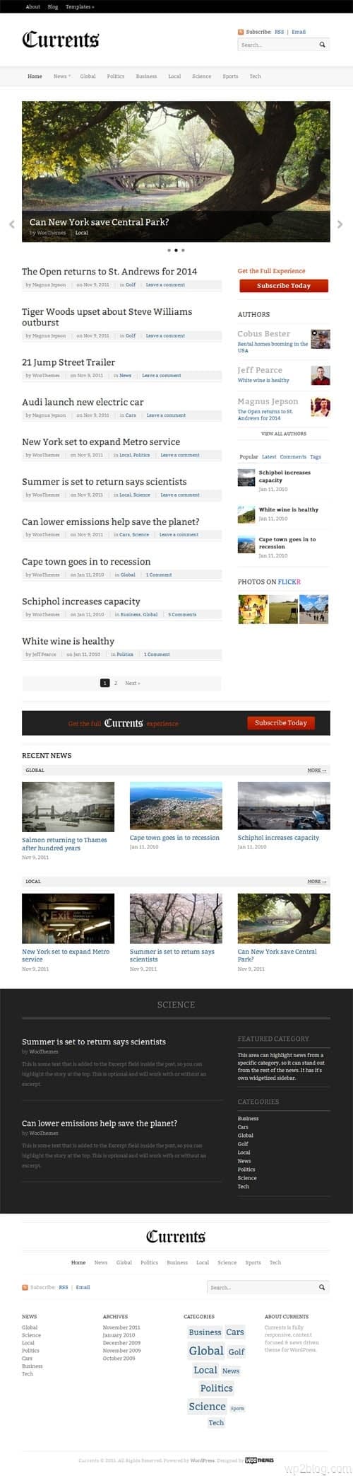 Currents Premium WordPress News Theme