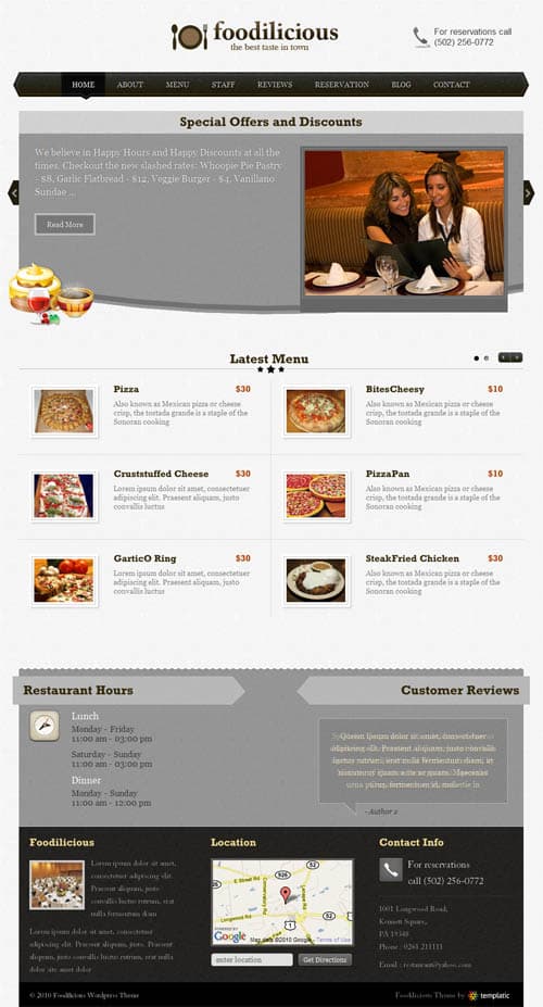 foodilicious wordpress theme