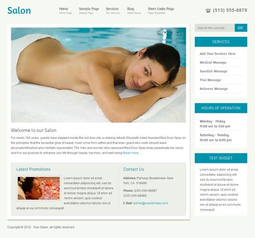 Salon WordPress Theme