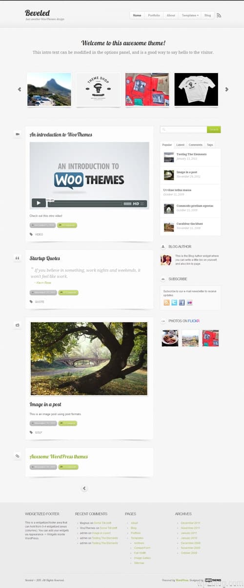 Beveled Premium WordPress Theme